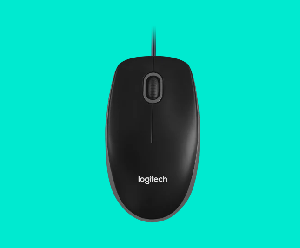 B100, Logitech optical Mouse, Black, 1000± DPI, 3 Buttons, 90 g, 1.8m USB 1Y ( 910-003357 )