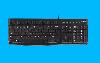 K120, Logitech Corded Keyboard, USB 1.5m, RU/EN BLACK (920-002506)