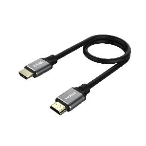 C138W,UNITEK 2M HDMI2.1 Male to Male Cable (8K 60Hz), Space Grey + Black