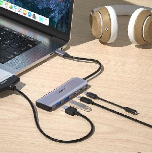 H1107Q, UNITEK 4-in-1 USB-C 5Gbps Hub (2*USB-C + 2*USB-A), Space Grey