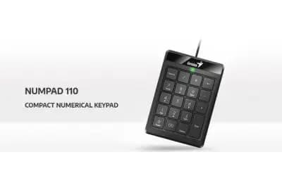  NumPad 110, GENIUS, Keyboard, Portable Numberpad, USB, BLACK.
