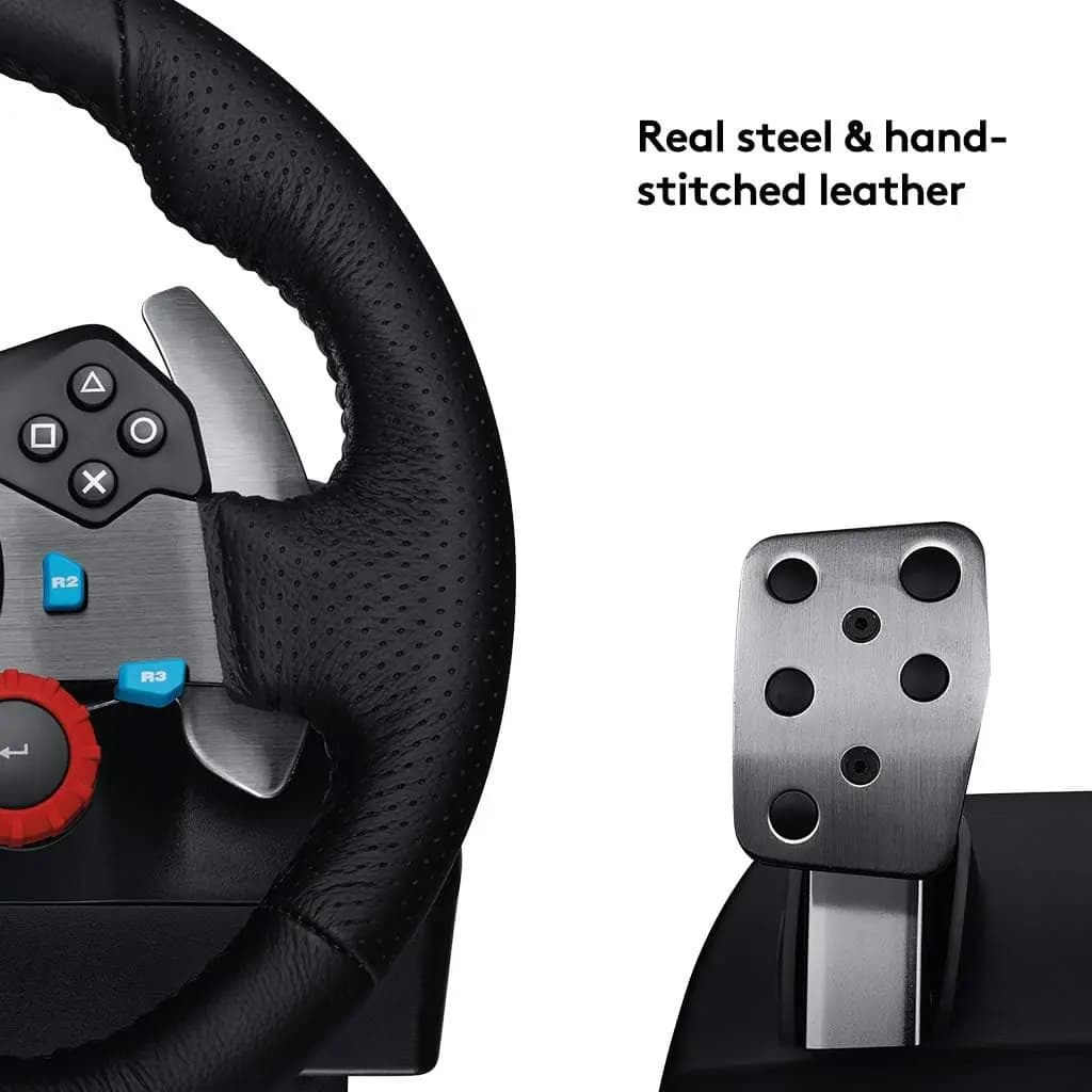 G29, LOGITECH Driving Force Racing Wheel  Xbox, PlayStation 5,4,3  and PC , BLACK - USB (L941-000112 )