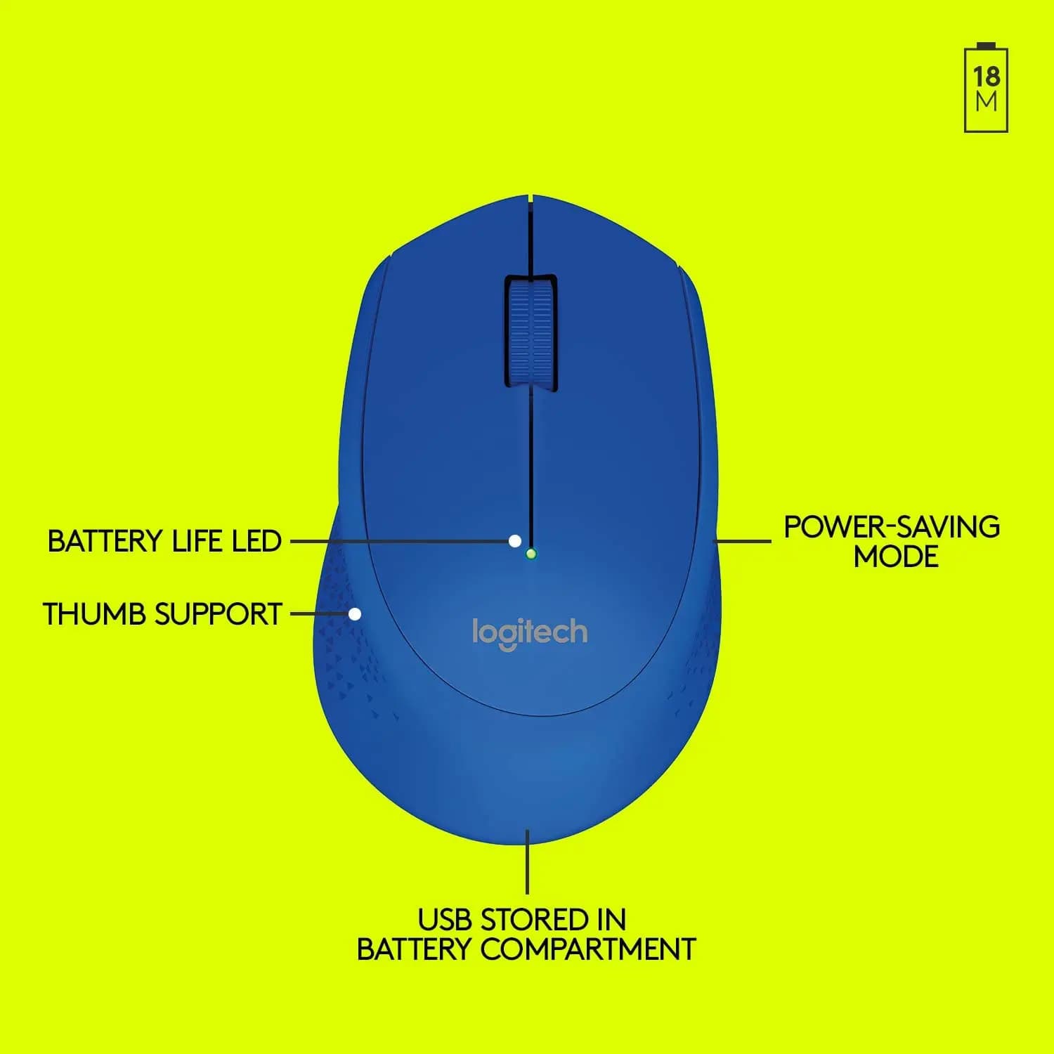 logitech, M280, Mouse Blue