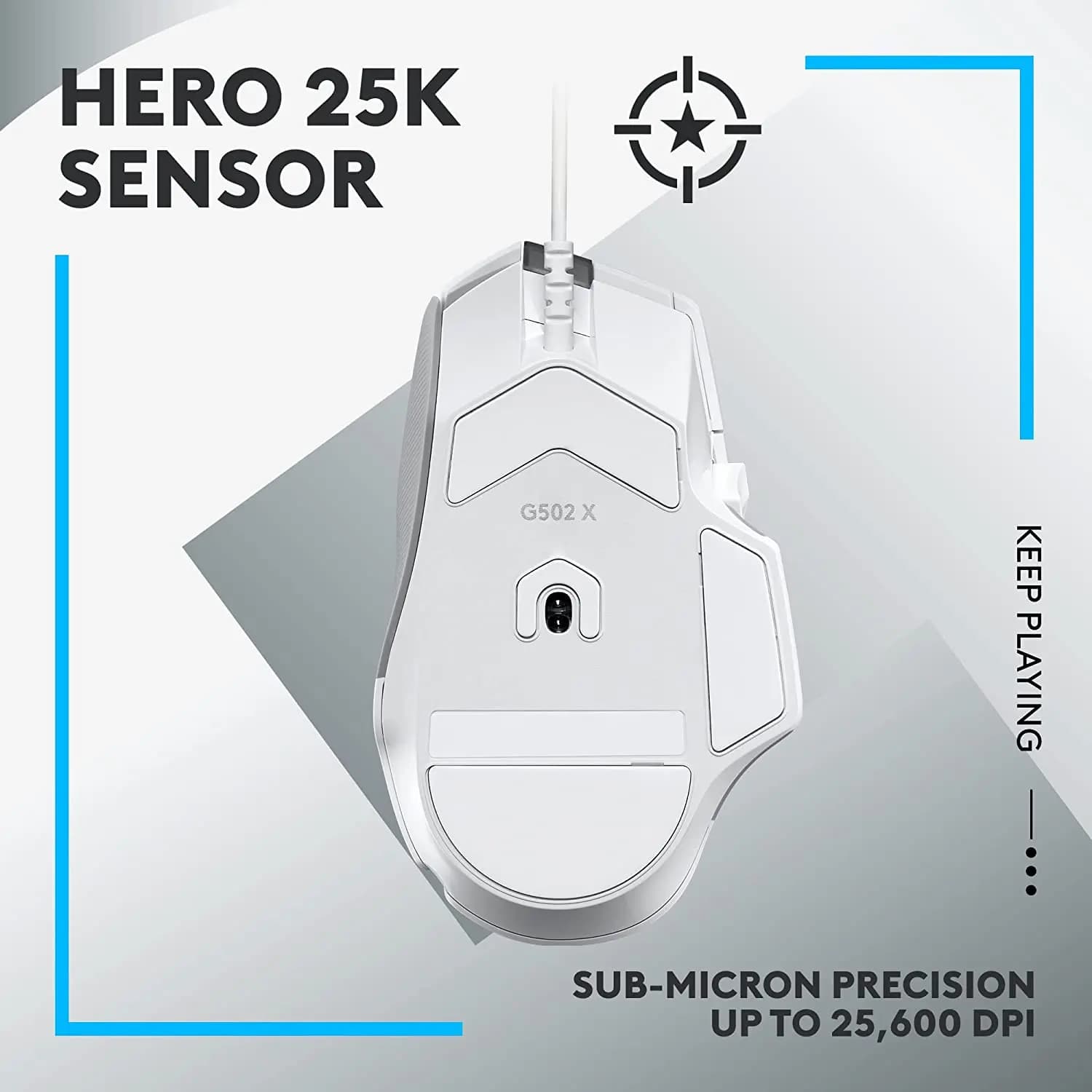 logitech, G502 X, Mouse White