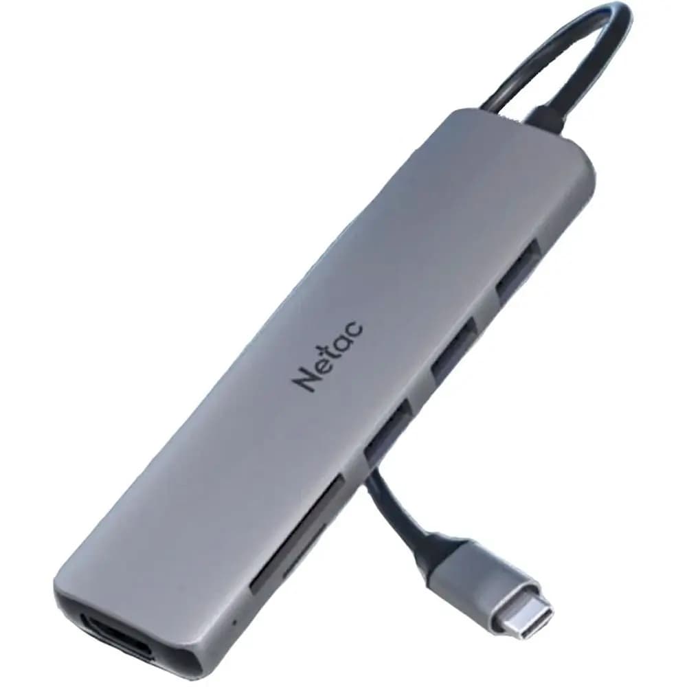 WF14, NETAC, USB Adapter, Type-C to USB3.0*3+HDMI+mSD/SD 2.0.