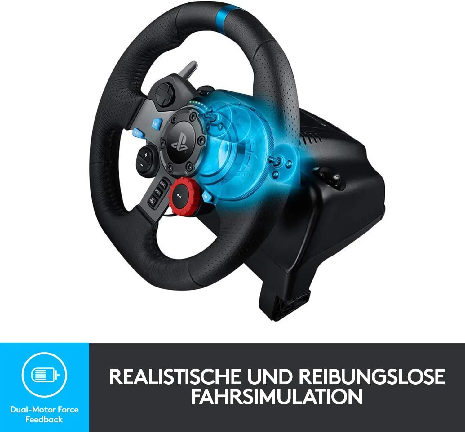 G29, LOGITECH Driving Force Racing Wheel  Xbox, PlayStation 5,4,3  and PC , BLACK - USB (L941-000112 )