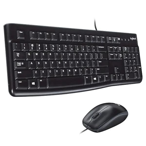  MK120, LOGITECH, Keyboard, USB COMBO, ENG/RU, BLACK.