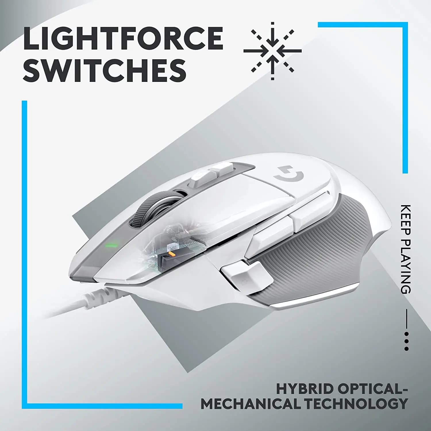 logitech, G502 X, Mouse White