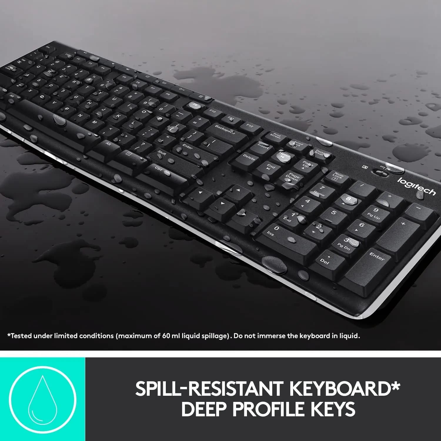  MK270, LOGITECH, Keyboard, Wireless Combo, BLACK.