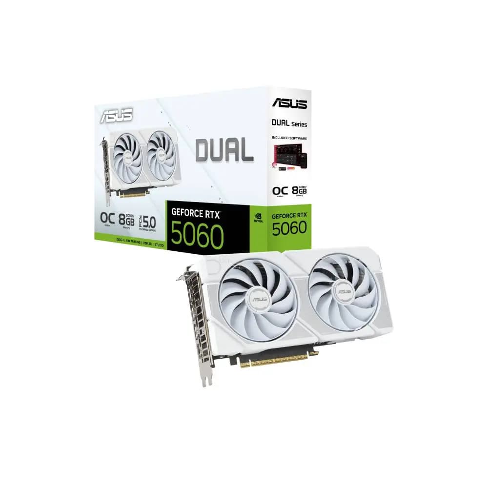 ASUS Dual GeForce RTX™ 5060 White OC Edition 8GB GDDR7