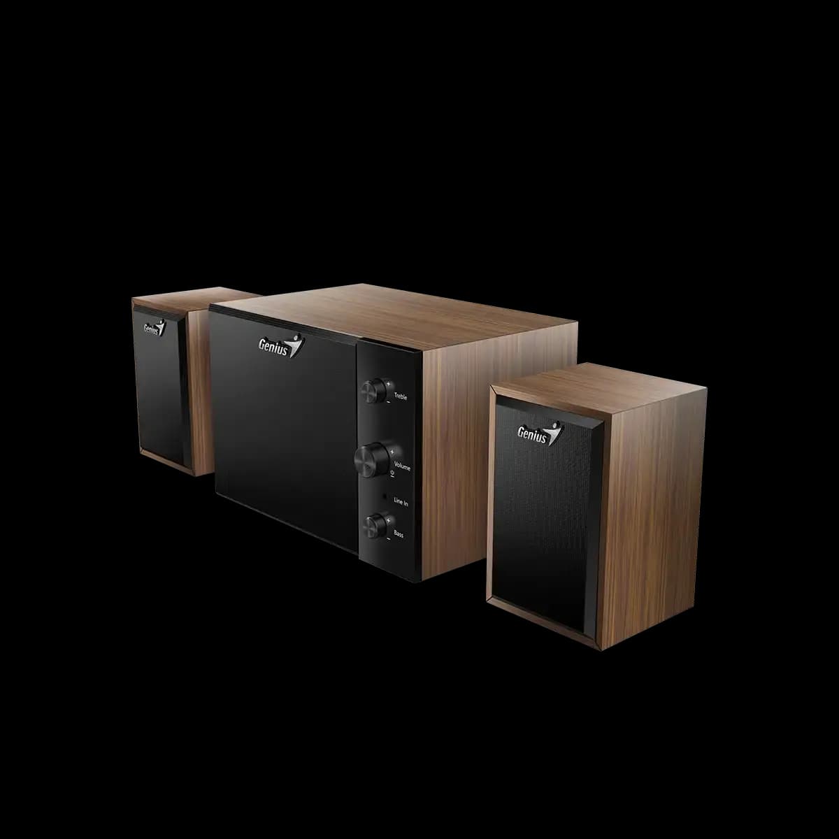 Genius, SW-2.1 350 Hi-Fi Speaker Brown Wood