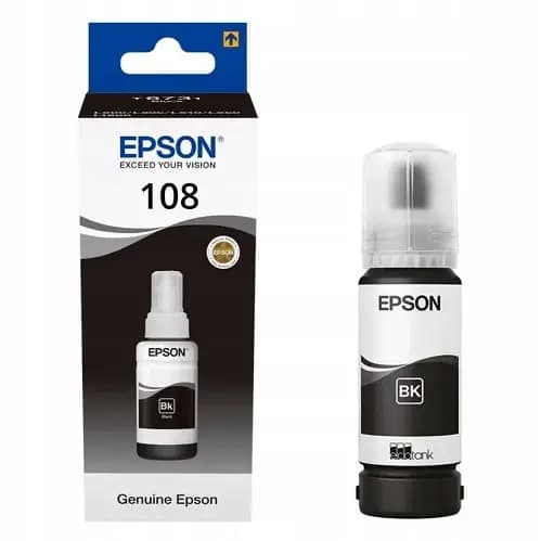 EPSON, 108  Black Ink Bottle C13T09C14A