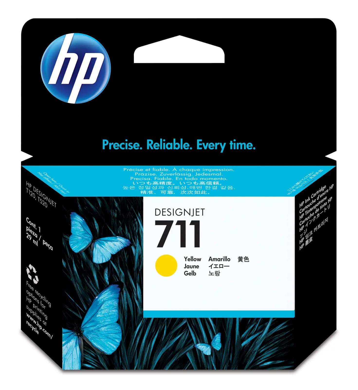 HP 711  Yellow ink Cartridge CZ132A