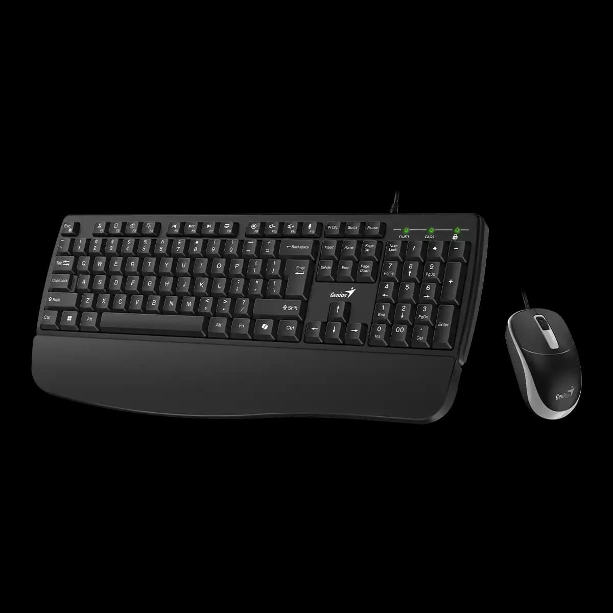 Genius, KM-123, AI Copilot Key, Keyboard + Mouse (Combo) Black
