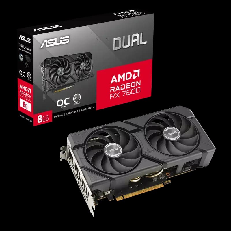 ASUS Dual Radeon™ RX 7600 EVO OC Edition 8GB GDDR6