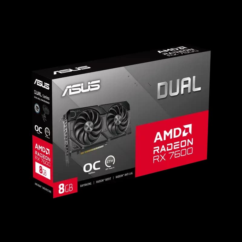 ASUS Dual Radeon™ RX 7600 EVO OC Edition 8GB GDDR6