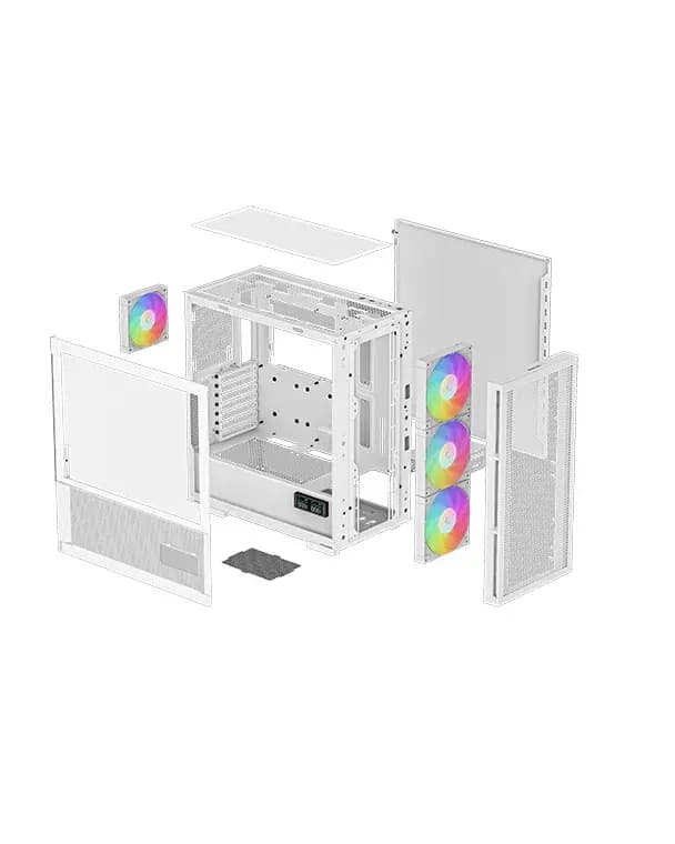 Deepcool, CH560 DIGITAL WH, Case White