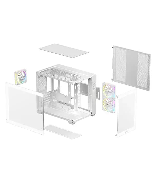 Deepcool, CG330 3F WH, CASE, White.