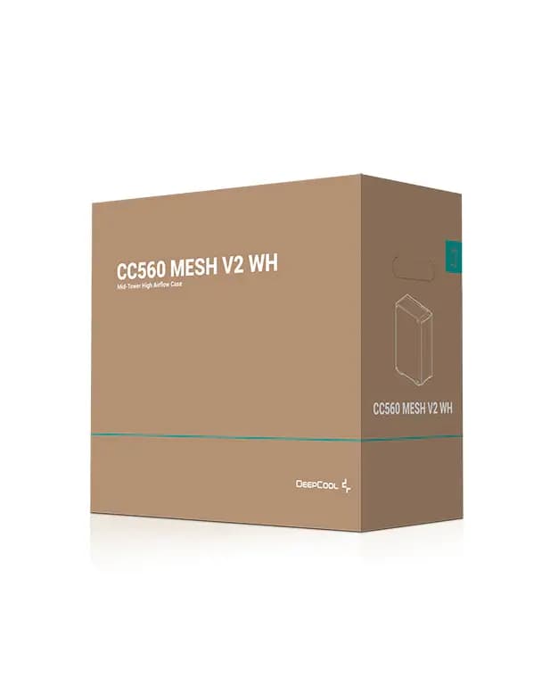 Deepcool, CC560 MESH V2 WH, CASE, ARGB, White.