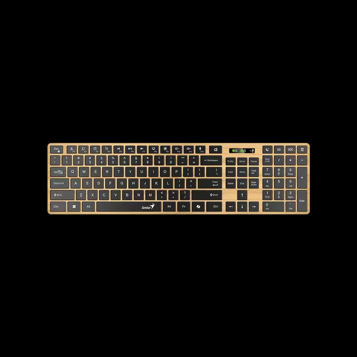Genius, SlimStar 7250BT, AI Copilot Key, Keyboard, Pine wood