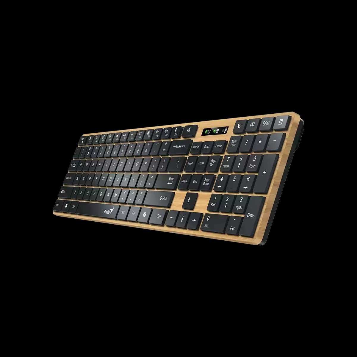 Genius, SlimStar 7250BT, AI Copilot Key, Keyboard, Pine wood