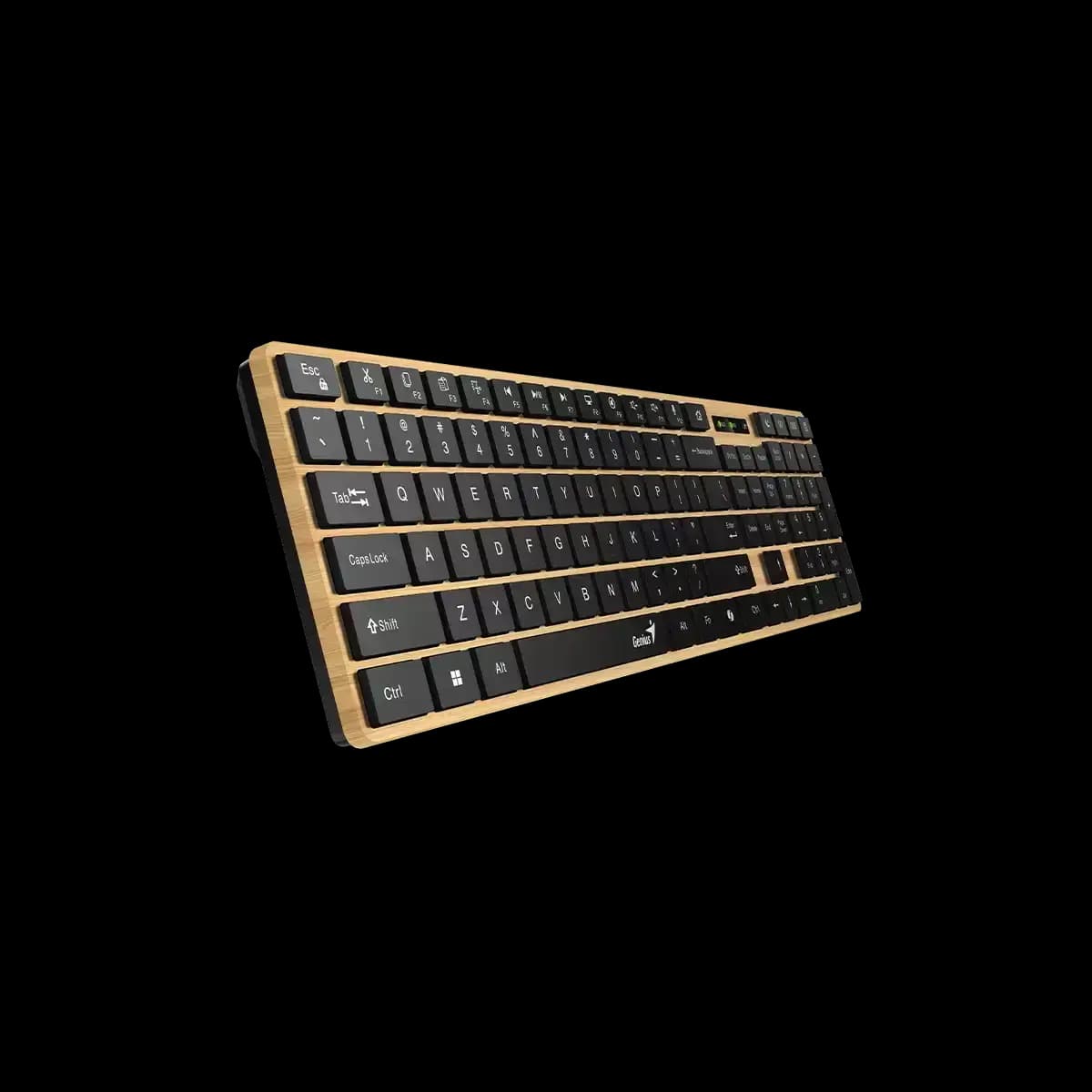 Genius, SlimStar 7250BT, AI Copilot Key, Keyboard, Pine wood