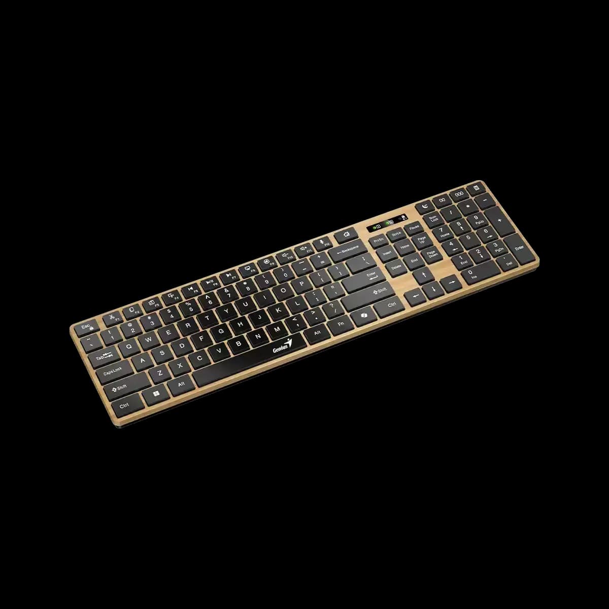 Genius, SlimStar 7250BT, AI Copilot Key, Keyboard, Pine wood