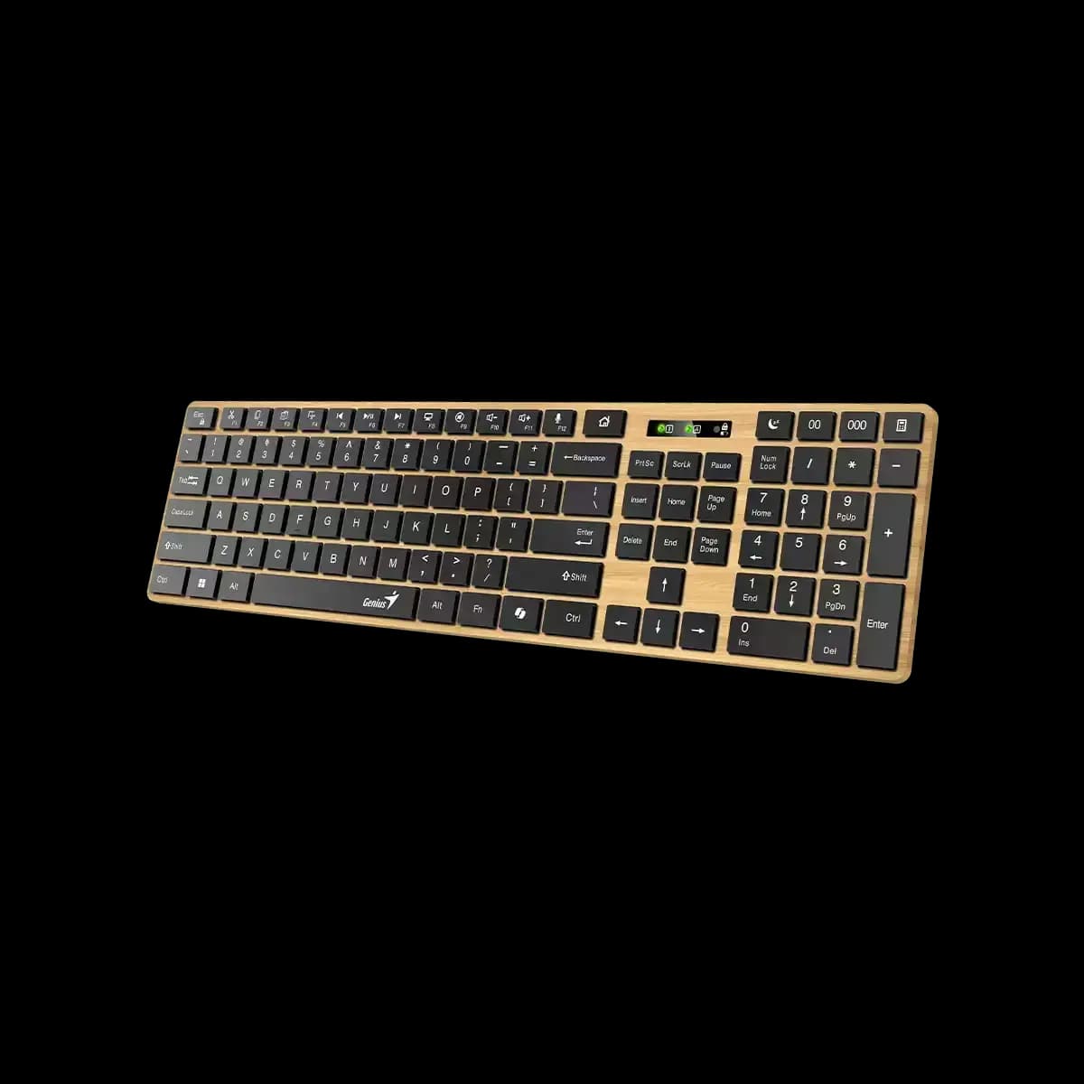 Genius, SlimStar 7250BT, AI Copilot Key, Keyboard, Pine wood