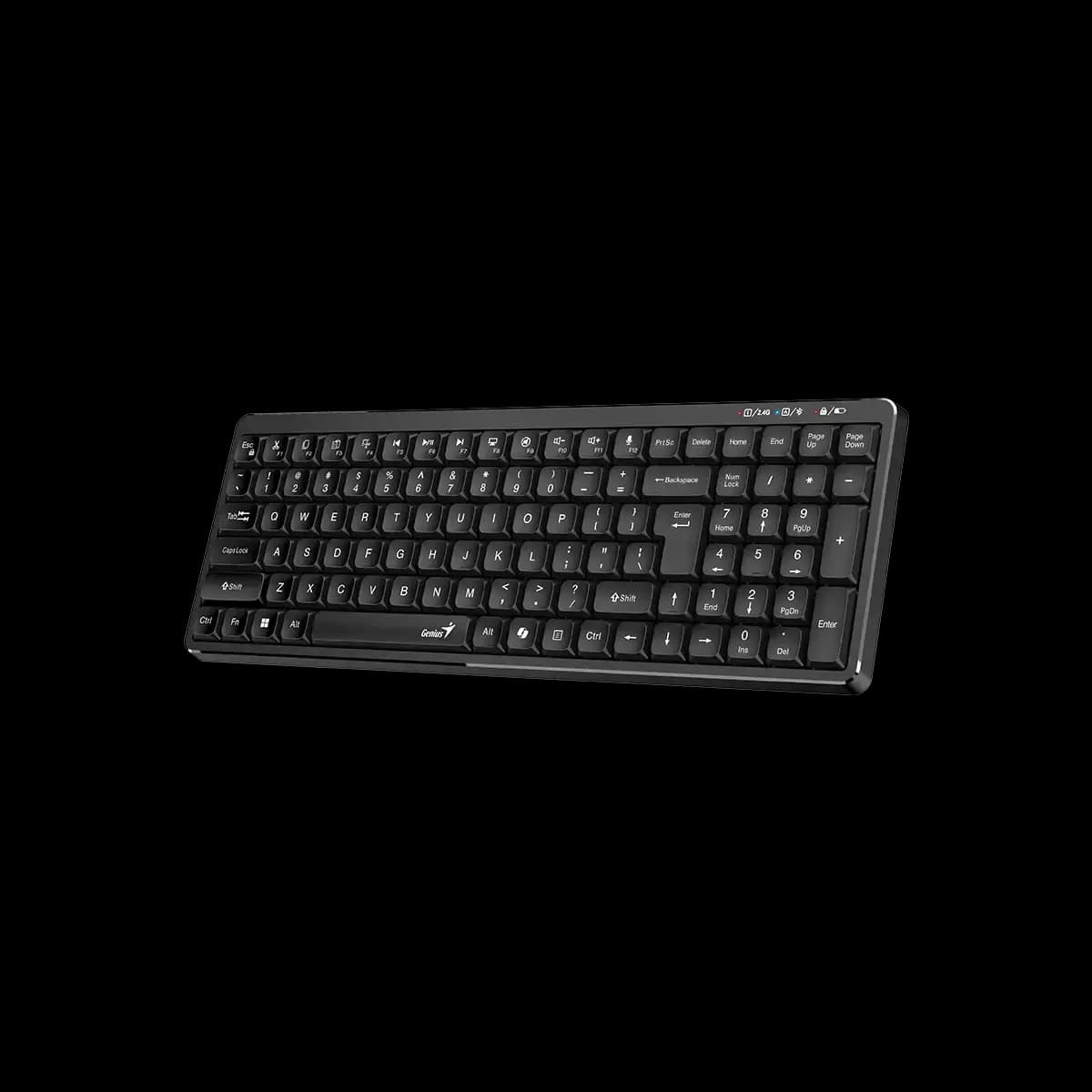 Genius, LuxeMate Q7100BT, AI Copilot Key, Keyboard, Black