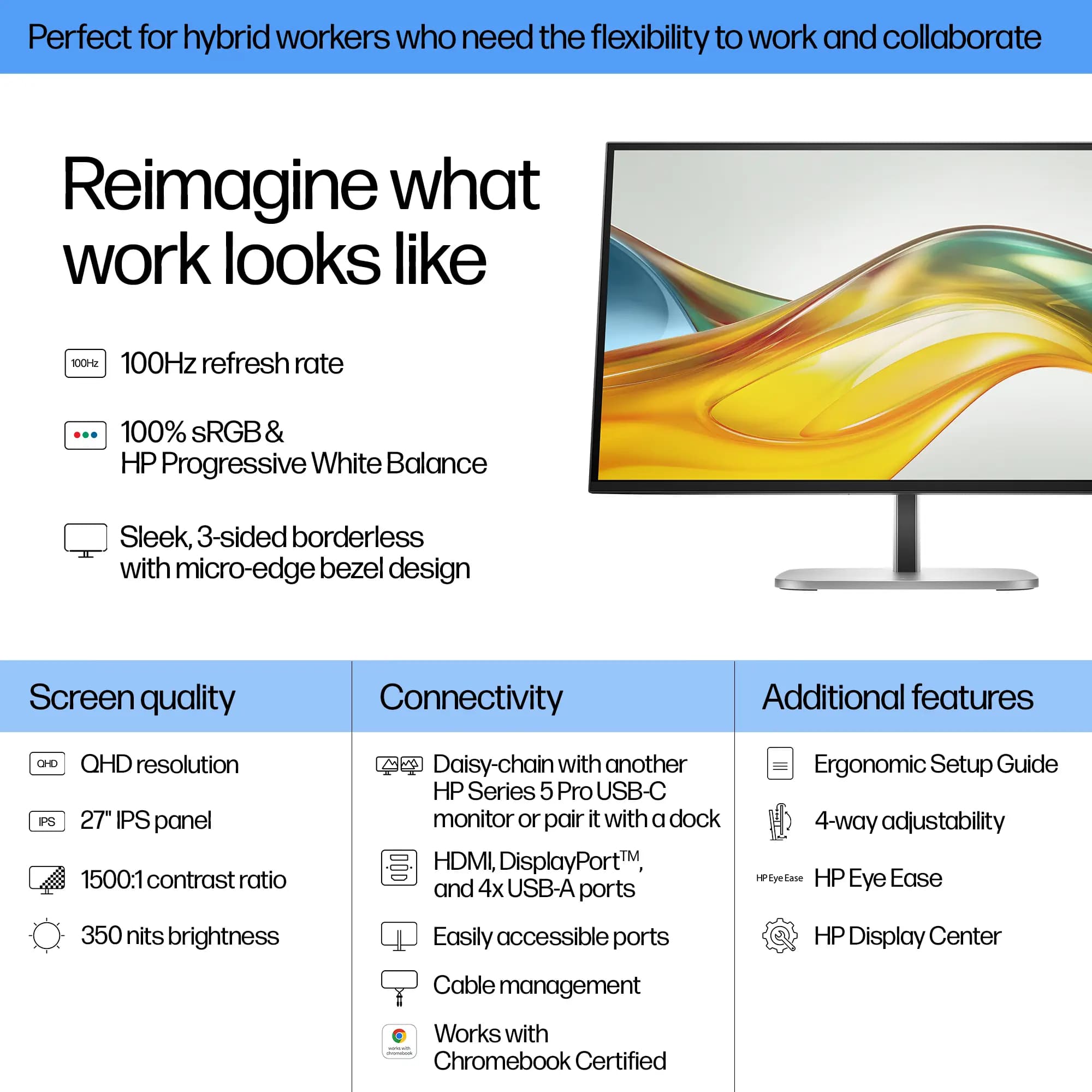 HP Series 5 Pro 27" 2K Monitor 527pq