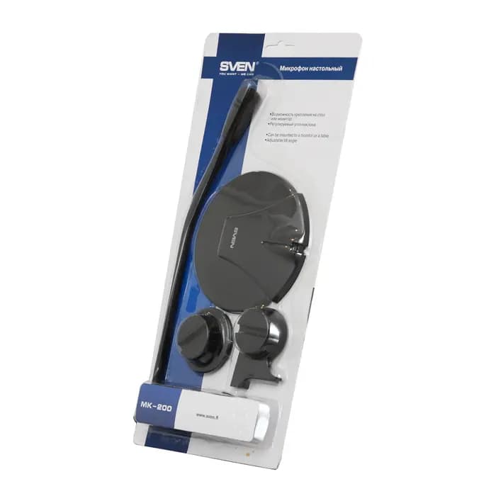 MK-200, SVEN  Microphone , 1,8m Black
