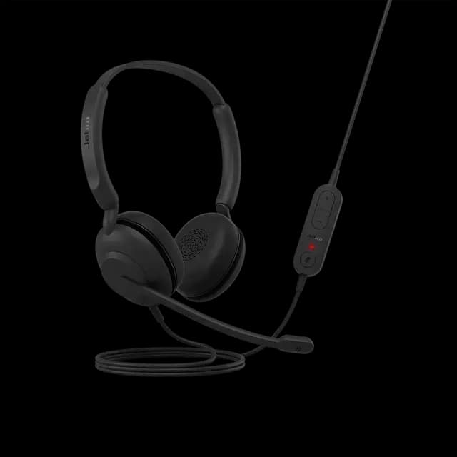 Evolve 10 Stereo, Jabra, Headphone, USB-A, Leatherettes, Black.