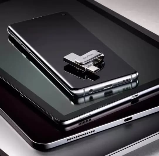 SDDDC4-128G-G46 , SANDISK, Flash Memory, Ultra Dual Drive Luxe USB Type-C, 128GB, ნაცრიფერი.