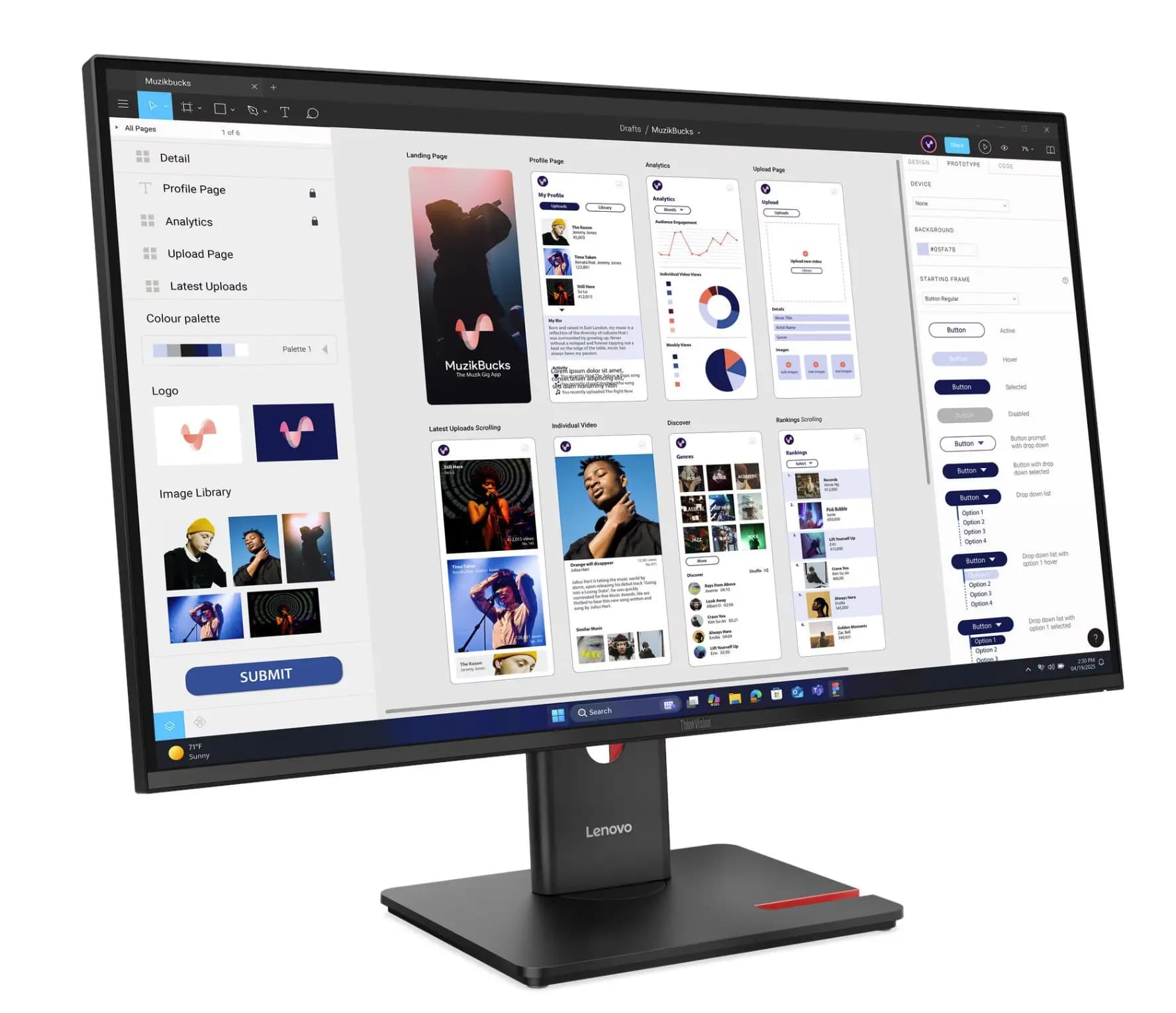 Lenovo ThinkVision T32UD-40 31.5" 4K Monitor