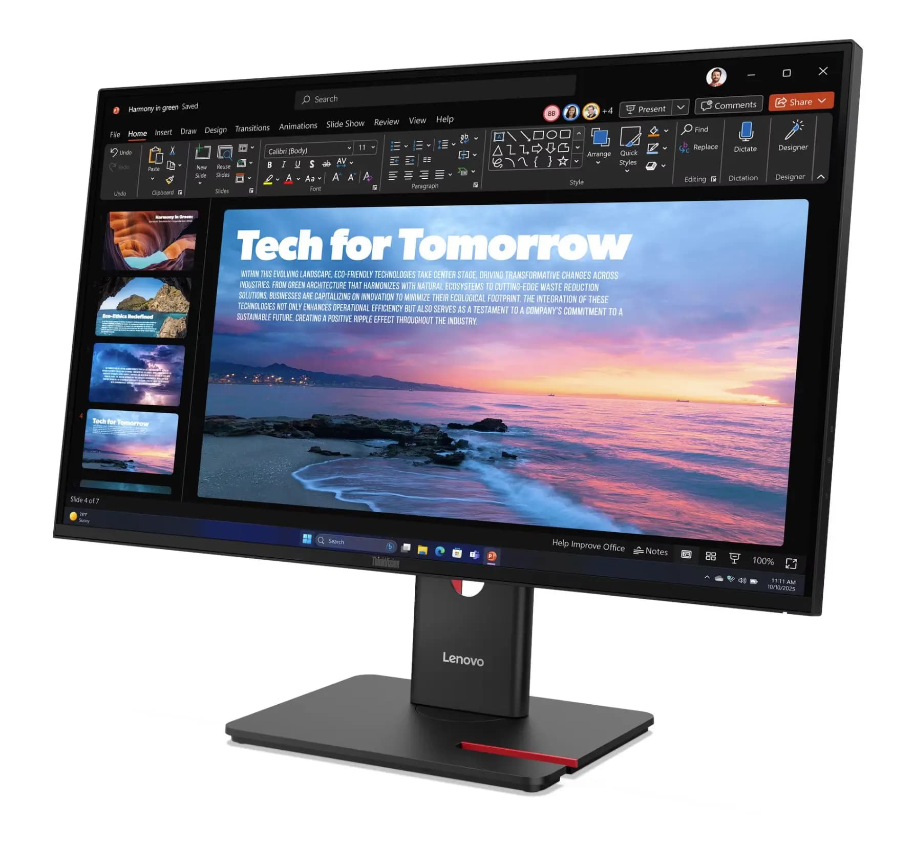 ThinkVision T27QD-40, Lenovo, Monitor, 27" 2K QHD, IPS,120Hz,4ms, 350nits, 1500:1, 99% sRGB, 1x RJ45, USB-C Docking 100W, HDM