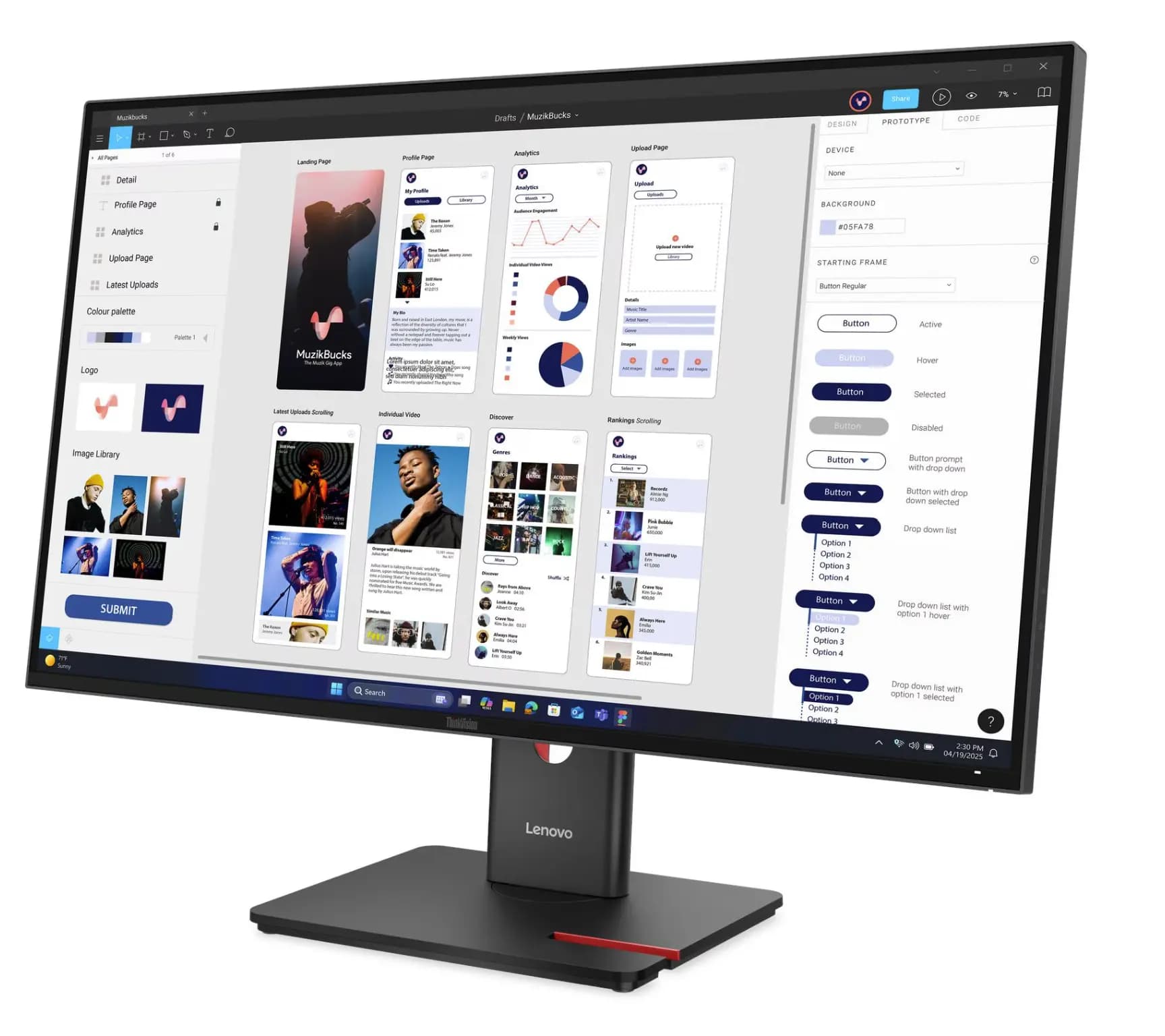 Lenovo ThinkVision T32UD-40 31.5" 4K Monitor