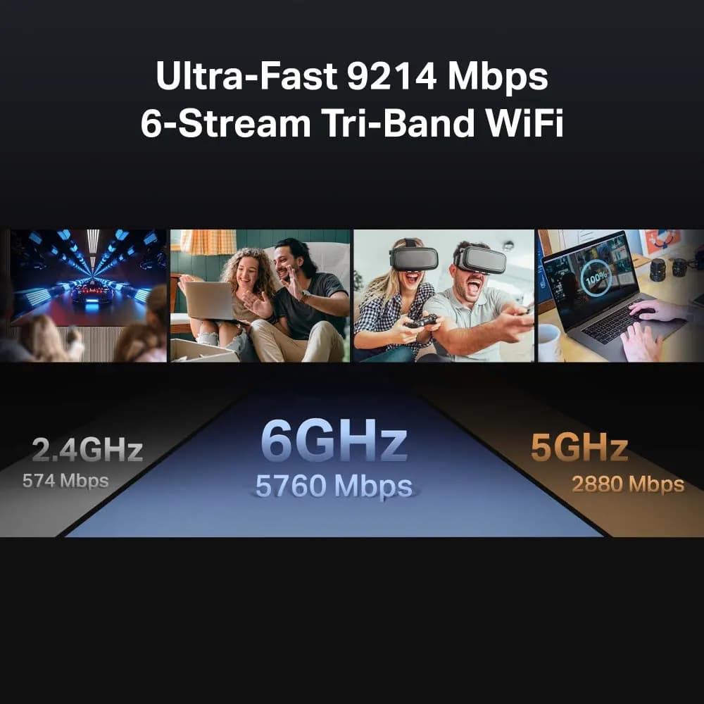 TP-Link, Archer BE550, BE9300 Tri-Band Wi-Fi 7 Router