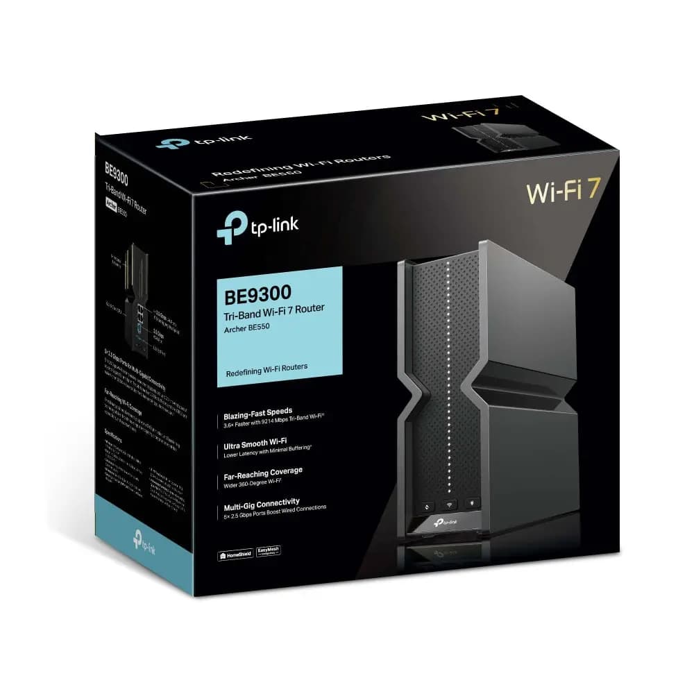 TP-Link, Archer BE550, BE9300 Tri-Band Wi-Fi 7 Router