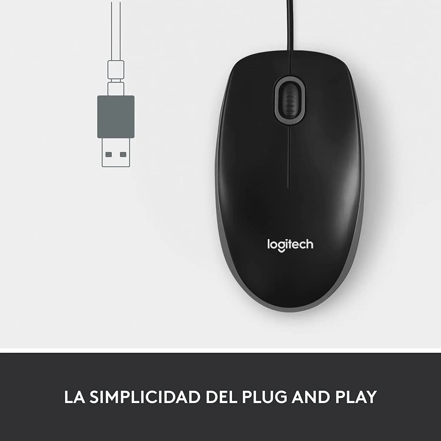 logitech, M100, Mouse Black