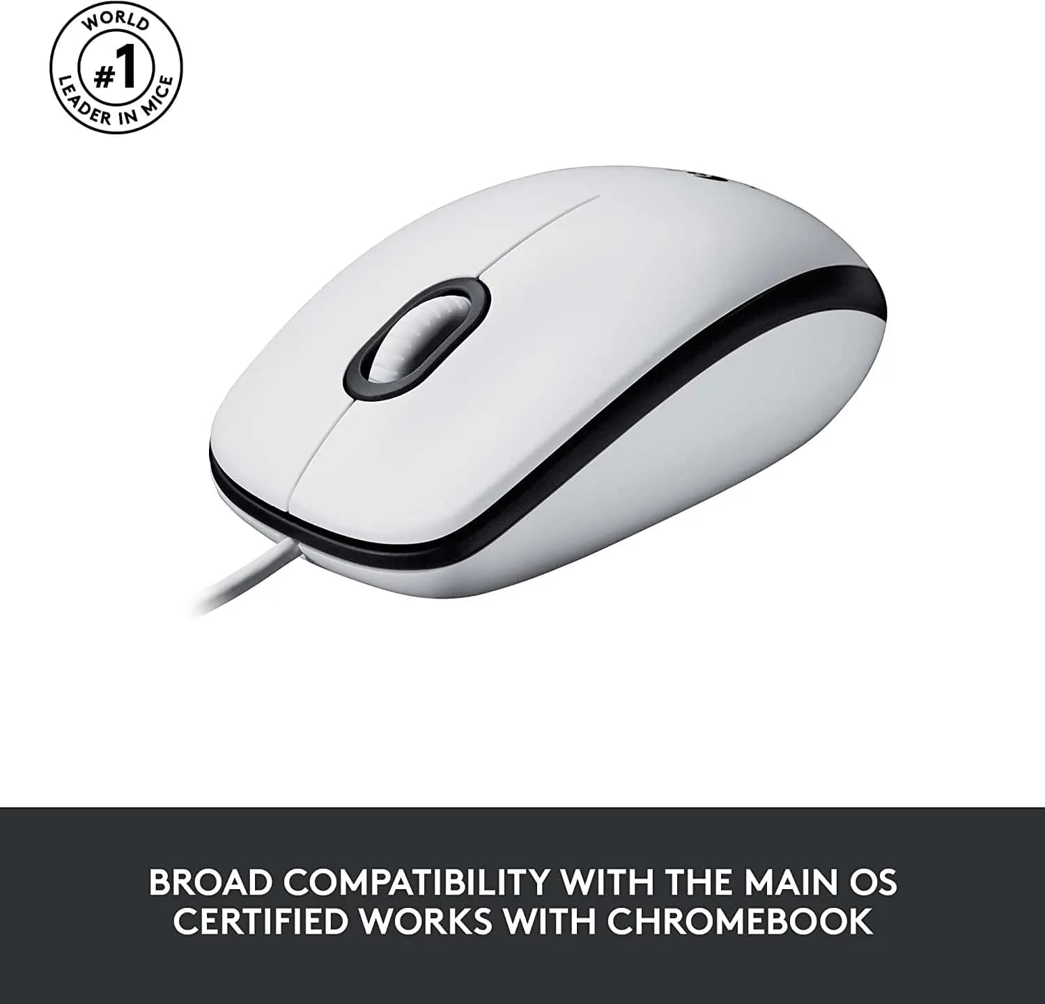 logitech, M100, Mouse White