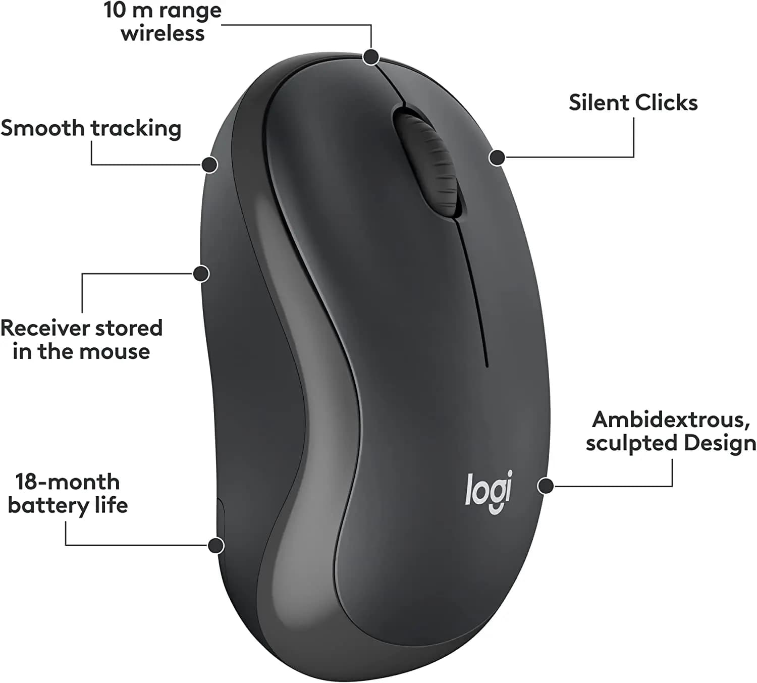 logitech, MK295, Keyboard + Mouse (EN/RU) (Combo) Black