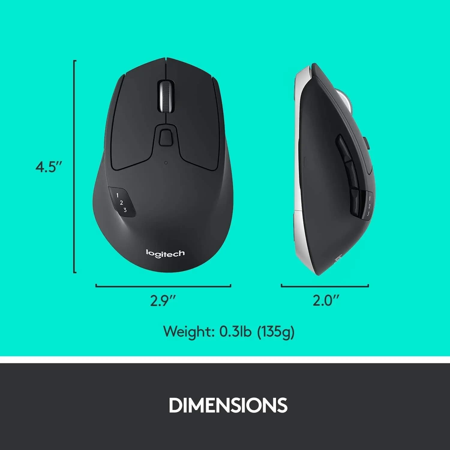 logitech, M720, Mouse Black