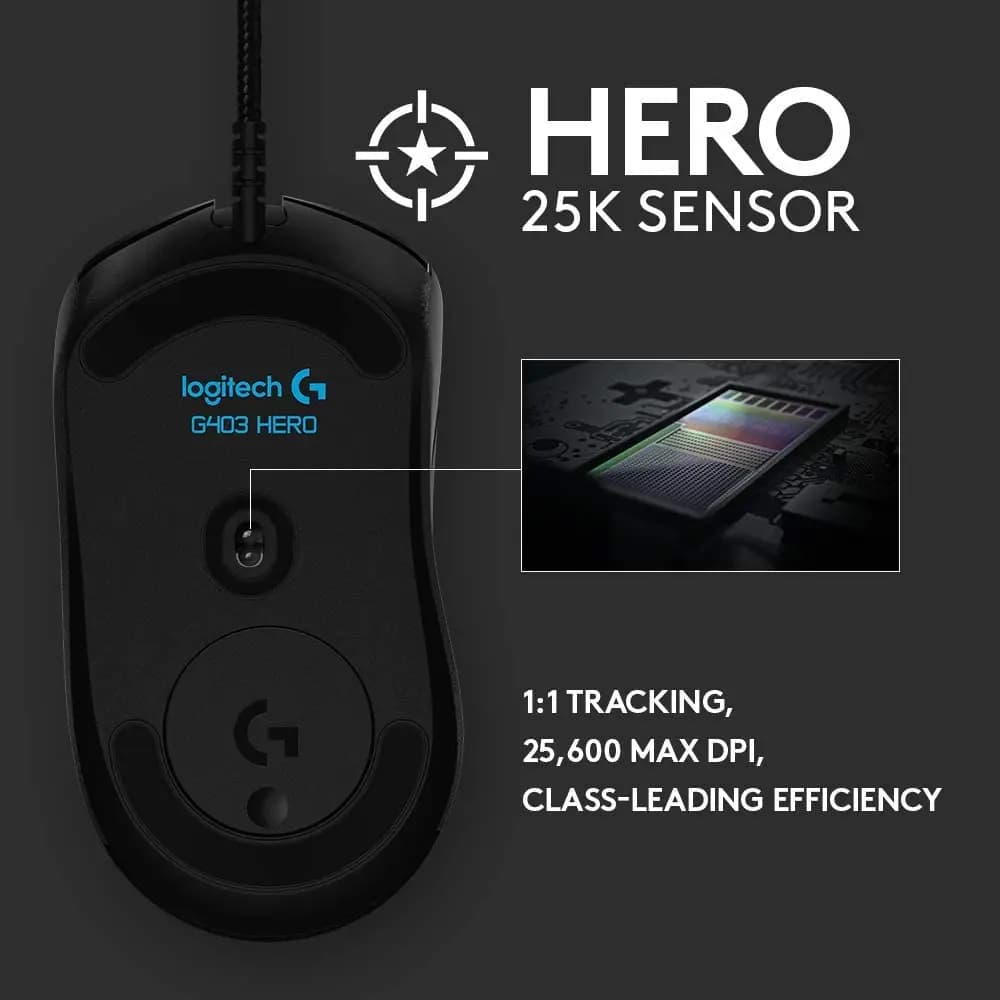 logitech, G403, Mouse Black