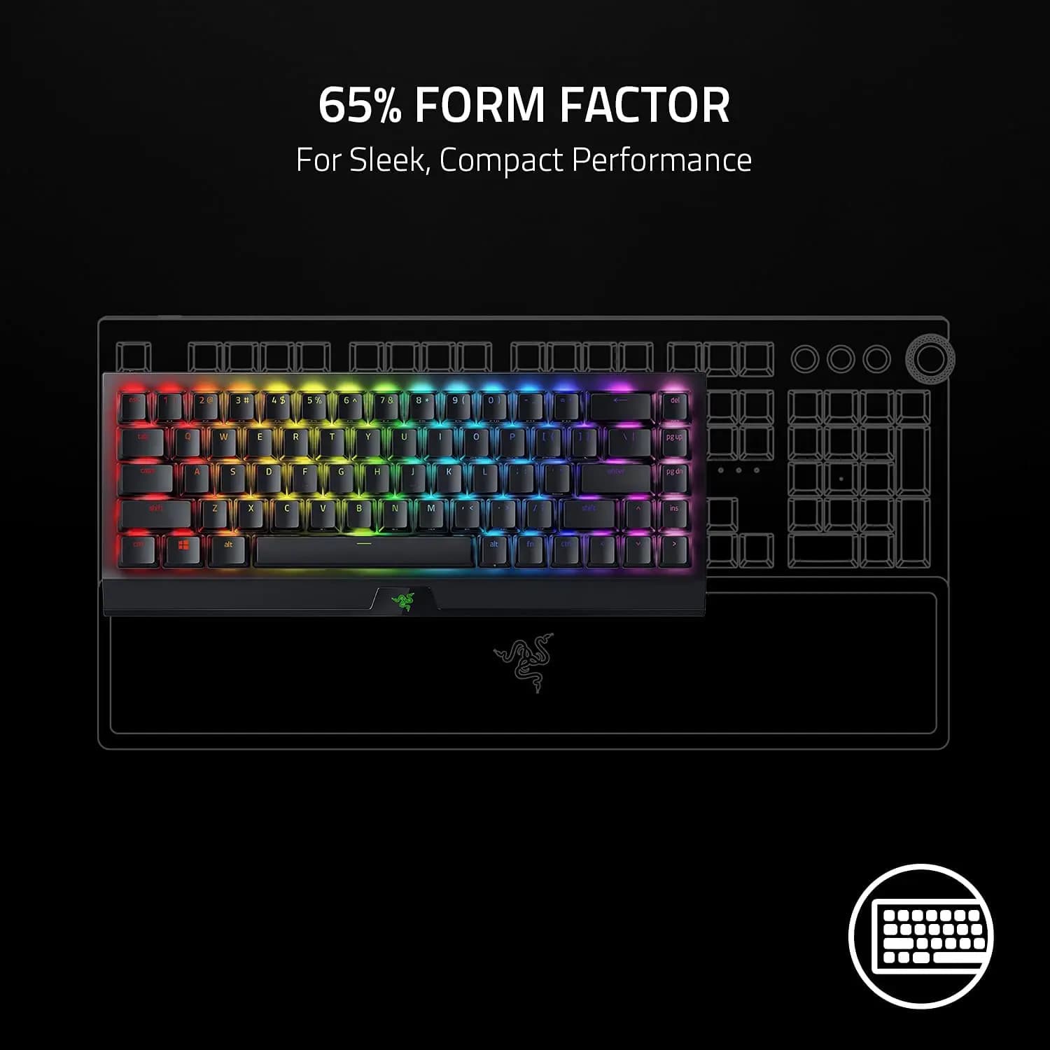 Razer, BlackWidow V3 Mini HyperSpeed, Keyboard Black