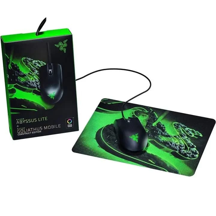 Razer, Abyssus and Goliathus, Mouse + Pad, Black