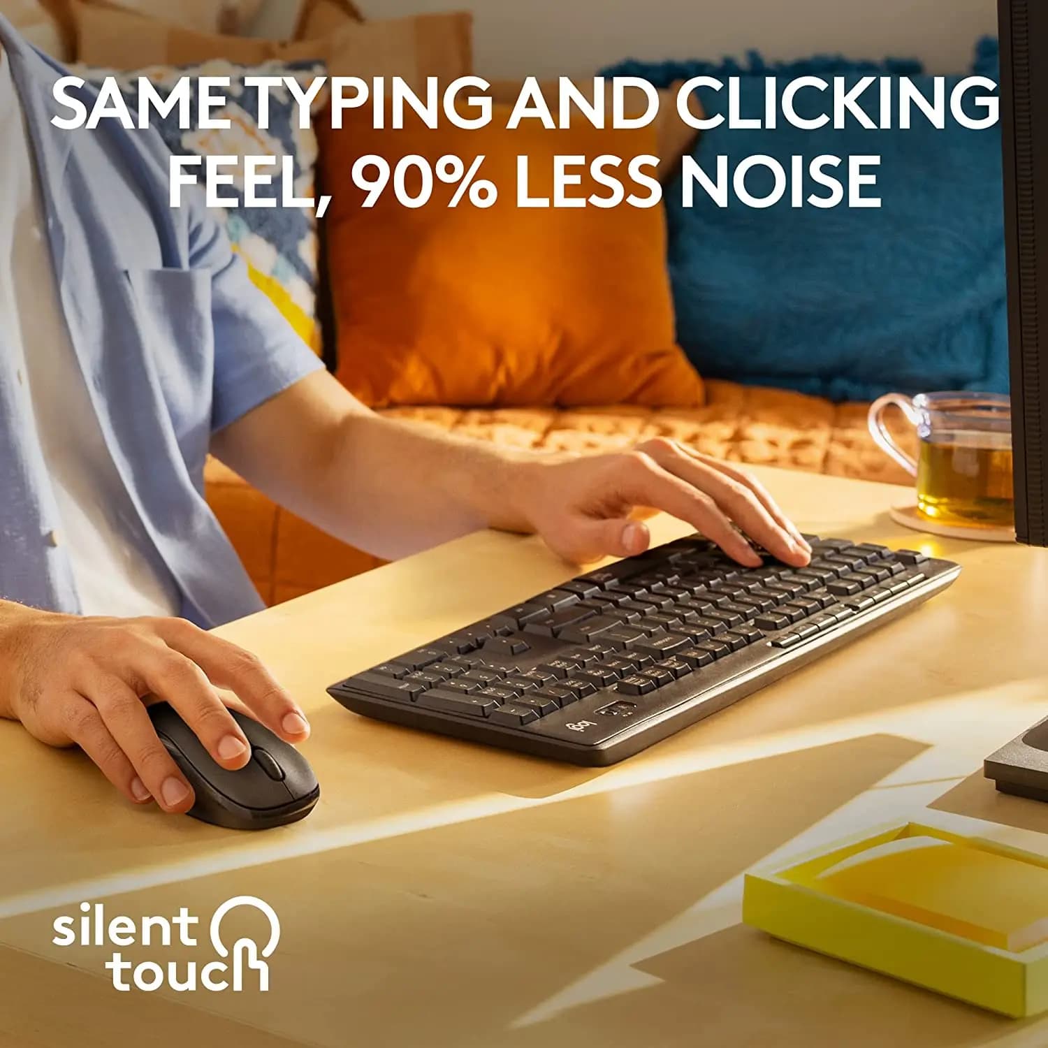 logitech, MK295, Keyboard + Mouse (EN/RU) (Combo) Black