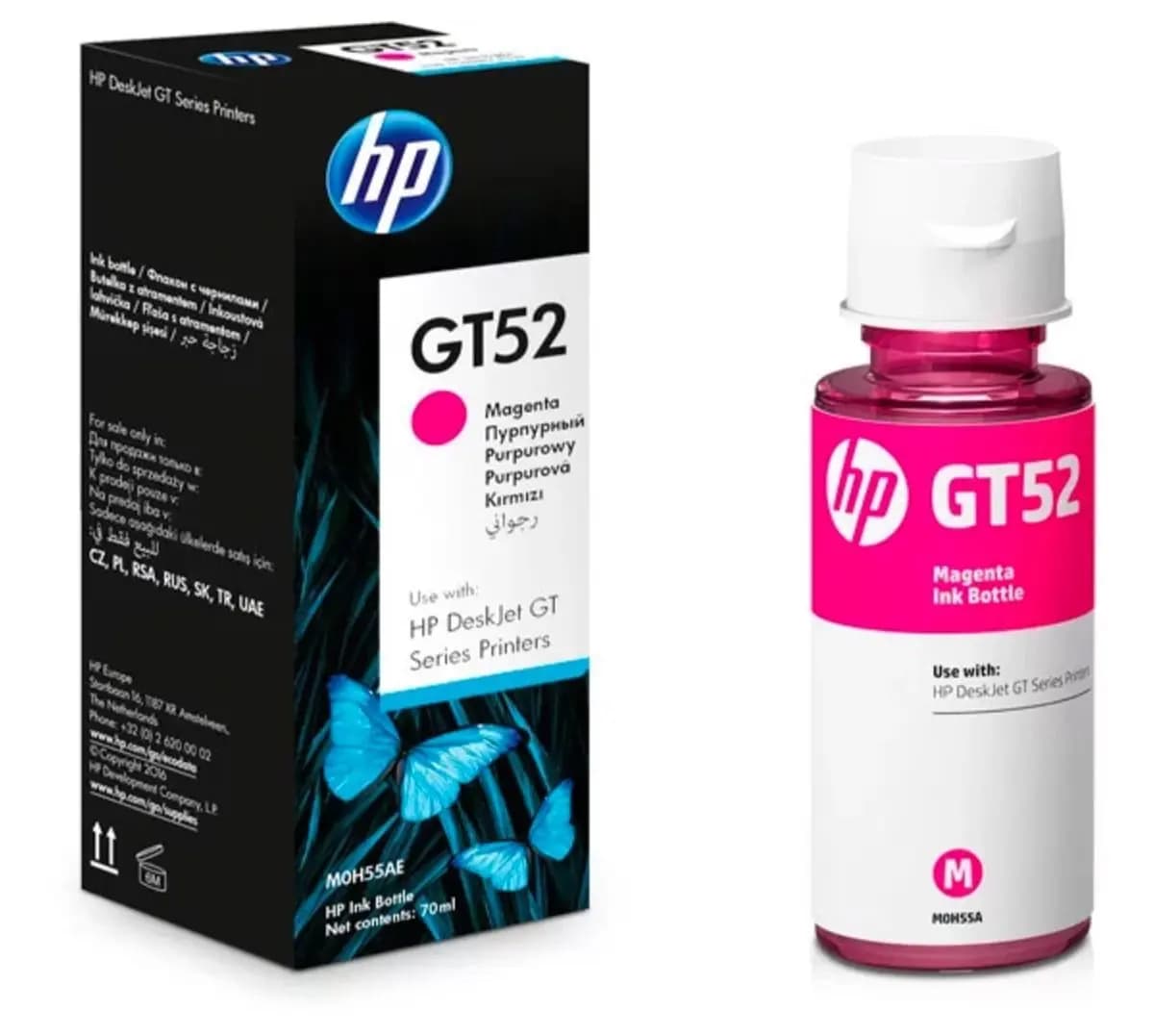 HP GT52 Magenta Ink Bottle , M0H55AE