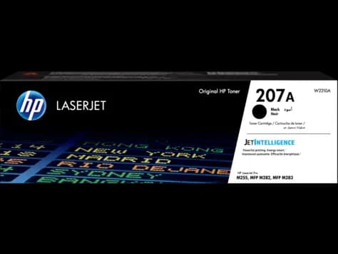 207A HP Black Toner Cartridge, Black W2210A