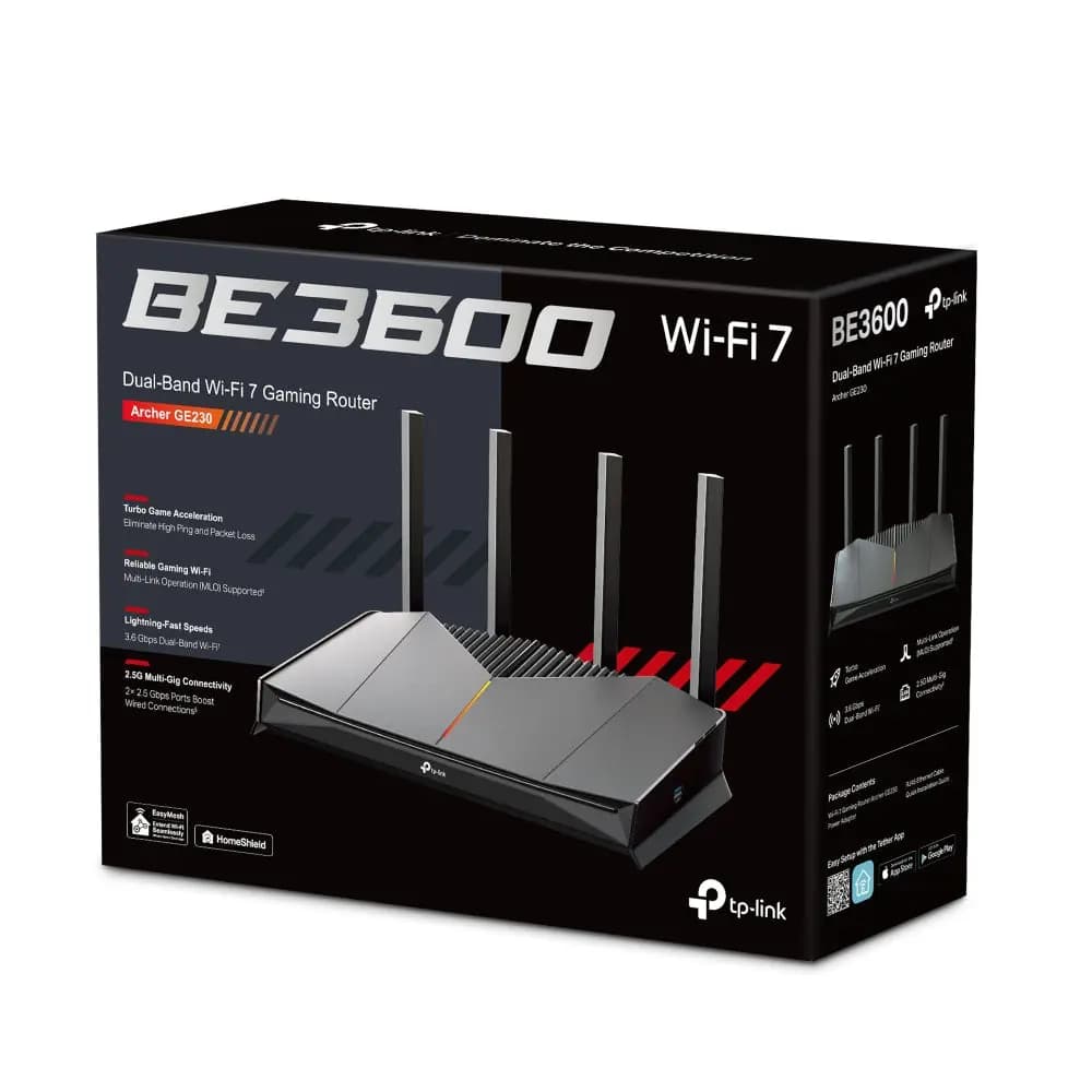 TP-Link, Archer GE230 BE3600 Dual-Band Wi-Fi 7 Gaming Router