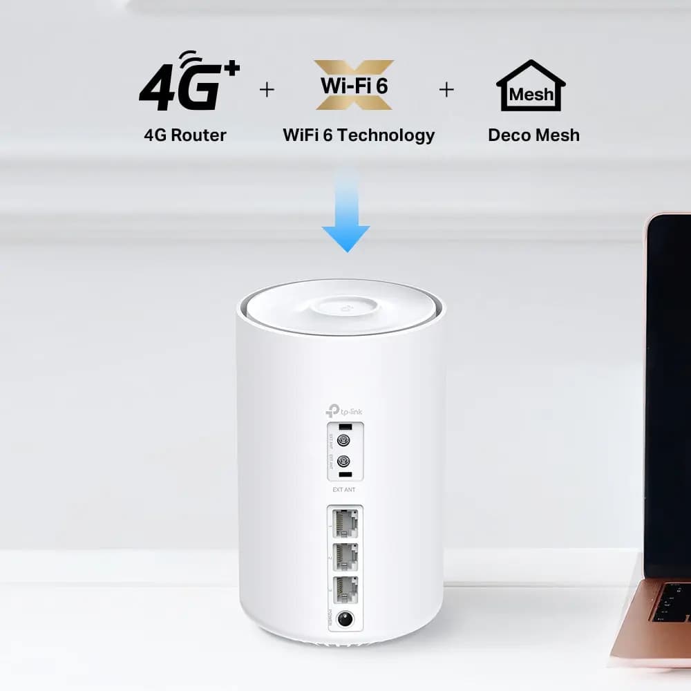TP-Link, Deco X10-4G(1-pack), 4G + AX1500 Whole Home Mesh Wi-Fi 6 System
